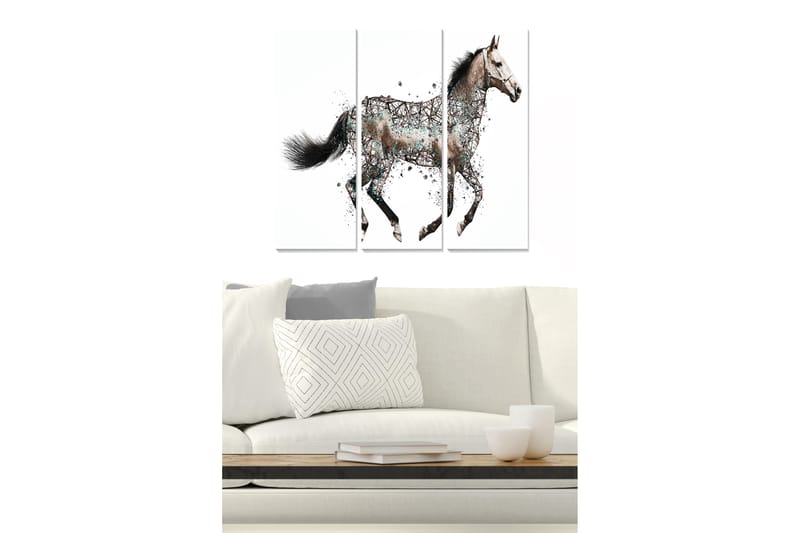 Taulu Animal 3-pak Monivärinen - 20x50 cm - Sisustustuotteet - Seinäkoristeet