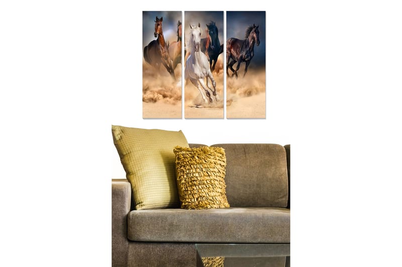 Taulu Animal 3-pak Monivärinen - 20x50 cm - Sisustustuotteet - Seinäkoristeet