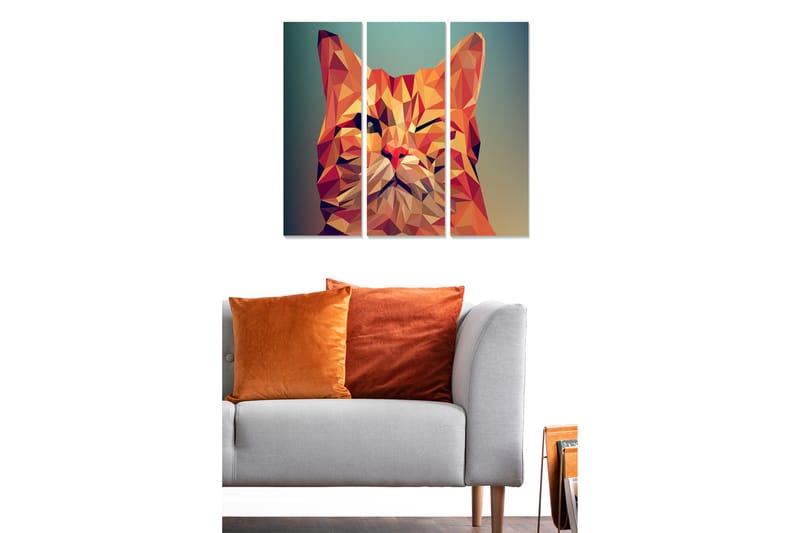 Taulu Animal 3-pak Monivärinen - 20x50 cm - Sisustustuotteet - Seinäkoristeet