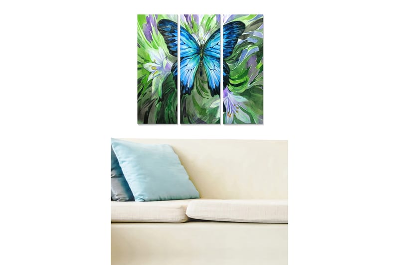 Taulu Animal 3-pak Monivärinen, 20x50 cm