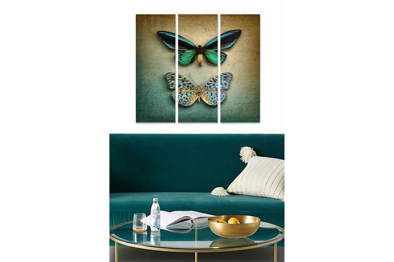 Taulu Animal 3-pak Monivärinen, 20x50 cm