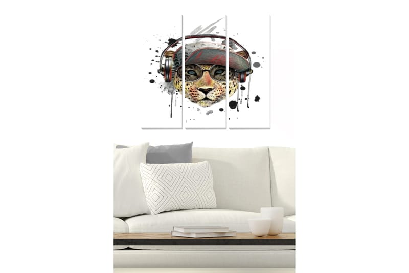 Taulu Animal 3-pak Monivärinen, 20x50 cm