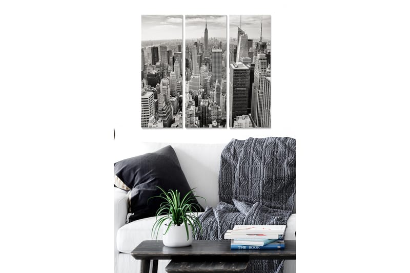 Taulu City 3-pak Monivärinen - 20x50 cm - Sisustustuotteet - Seinäkoristeet