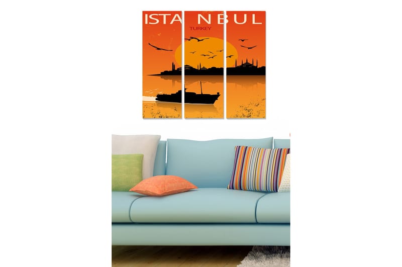 Taulu City 3-pak Monivärinen, 20x50 cm