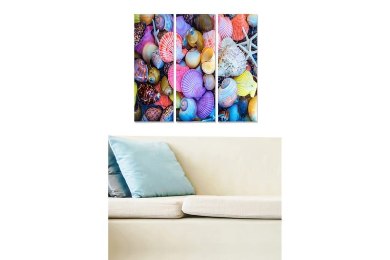 Taulu Colorful 3-pak Monivärinen - 20x50 cm - Sisustustuotteet - Seinäkoristeet