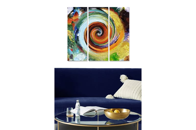 Taulu Colorful 3-pak Monivärinen - 20x50 cm - Sisustustuotteet - Seinäkoristeet