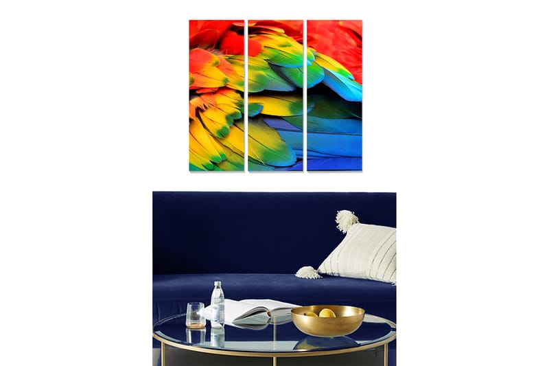 Taulu Colorful 3-pak Monivärinen - 20x50 cm - Sisustustuotteet - Seinäkoristeet