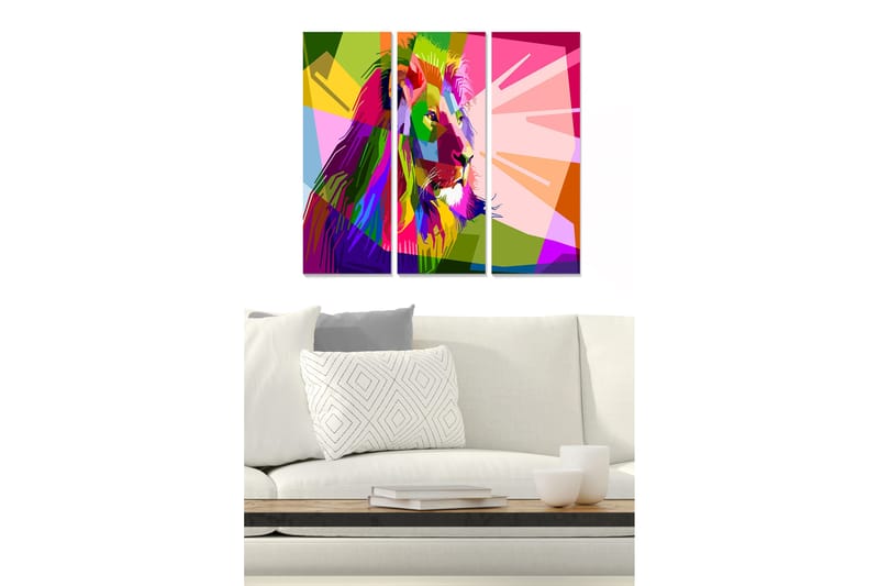 Taulu Colorful 3-pak Monivärinen - 20x50 cm - Sisustustuotteet - Seinäkoristeet