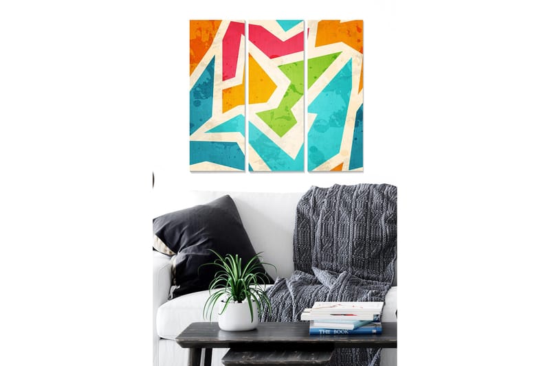 Taulu Colorful 3-pak Monivärinen, 20x50 cm