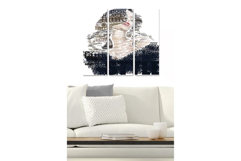 Taulu Fashion 3-pak Monivärinen - 20x50 cm - Sisustustuotteet - Seinäkoristeet