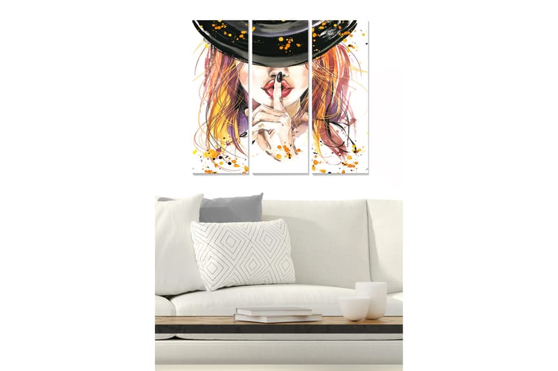Taulu Fashion 3-pak Monivärinen - 20x50 cm - Sisustustuotteet - Seinäkoristeet