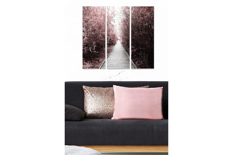 Taulu Floral 3-pak Monivärinen - 20x50 cm - Sisustustuotteet - Seinäkoristeet
