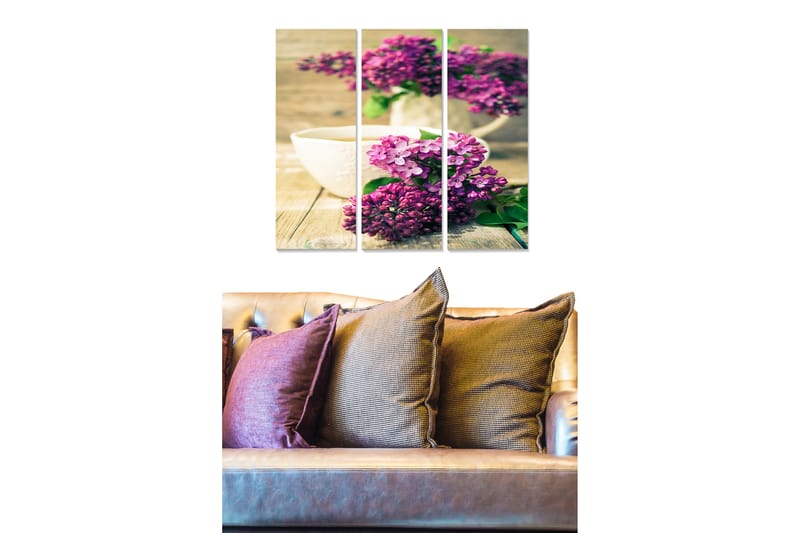 Taulu Floral 3-pak Monivärinen - 20x50 cm - Sisustustuotteet - Seinäkoristeet