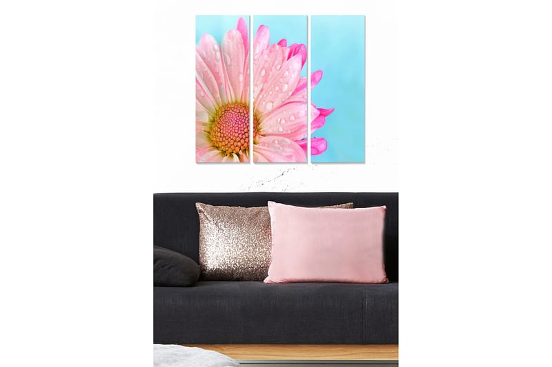 Taulu Floral 3-pak Monivärinen - 20x50 cm - Sisustustuotteet - Seinäkoristeet
