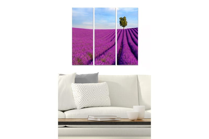 Taulu Floral 3-pak Monivärinen - 20x50 cm - Sisustustuotteet - Seinäkoristeet