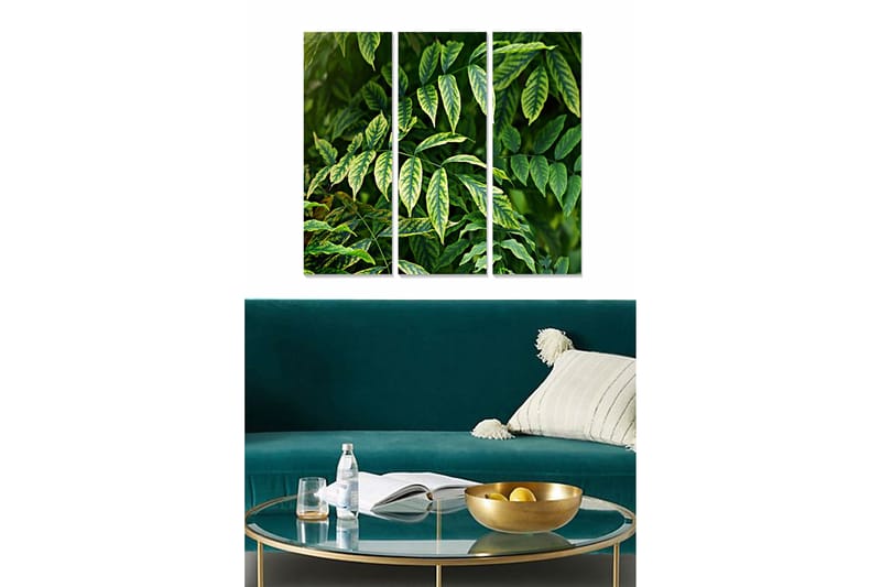 Taulu Floral 3-pak Monivärinen - 20x50 cm - Sisustustuotteet - Seinäkoristeet