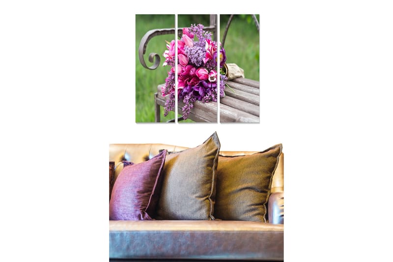 Taulu Floral 3-pak Monivärinen, 20x50 cm