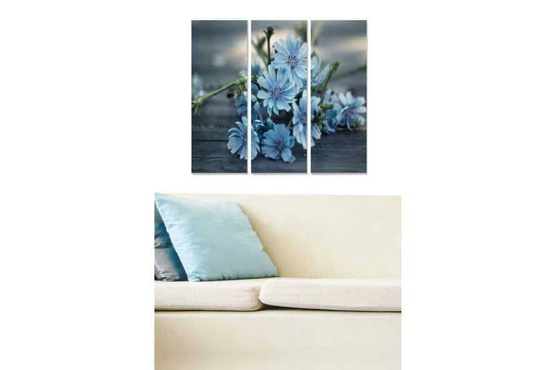 Taulu Floral 3-pak Monivärinen, 20x50 cm