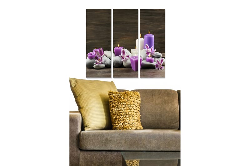 Taulu Floral 3-pak Monivärinen, 20x50 cm