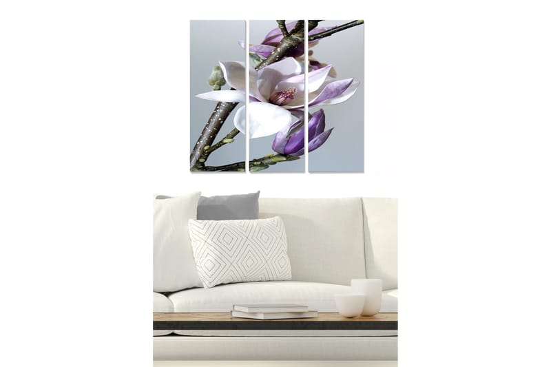 Taulu Floral 3-pak Monivärinen, 20x50 cm