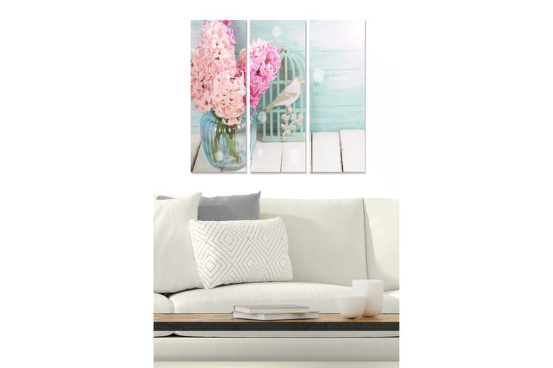 Taulu Floral 3-pak Monivärinen, 20x50 cm