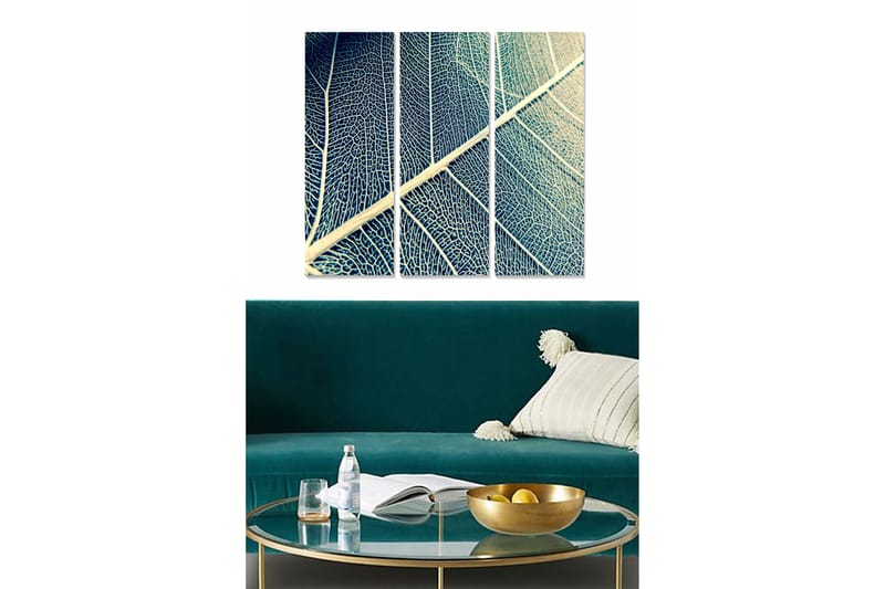 Taulu Floral 3-pak Monivärinen - 20x50 cm - Sisustustuotteet - Seinäkoristeet