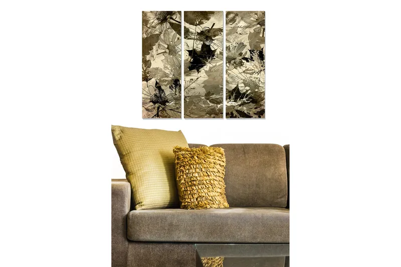 Taulu Floral 3-pak Monivärinen, 20x50 cm