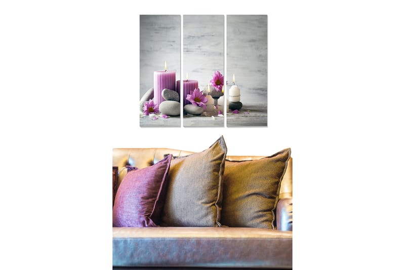 Taulu Floral 3-pak Monivärinen, 20x50 cm