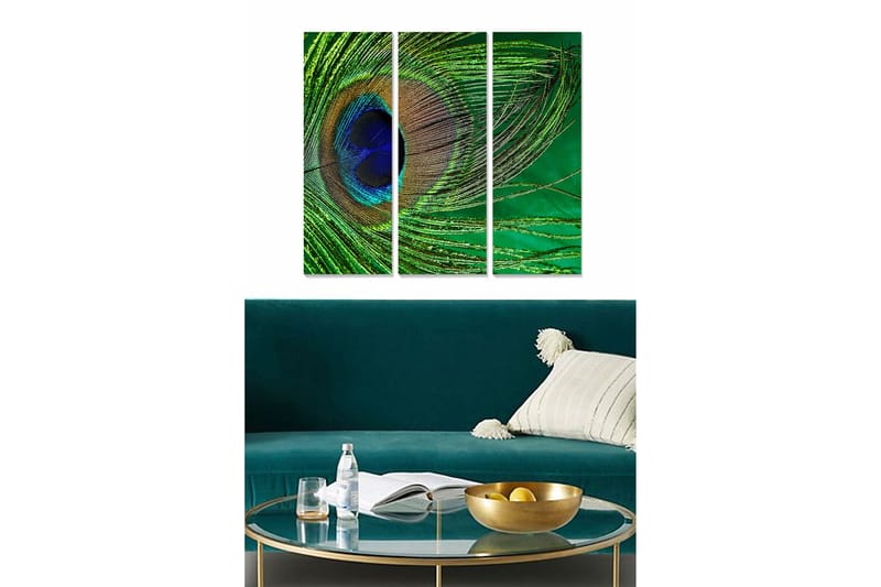 Taulu Floral 3-pak Monivärinen, 20x50 cm