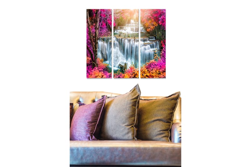 Taulu Floral 3-pak Monivärinen, 20x50 cm