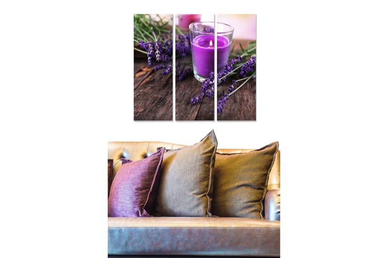 Taulu Floral 3-pak Monivärinen, 20x50 cm