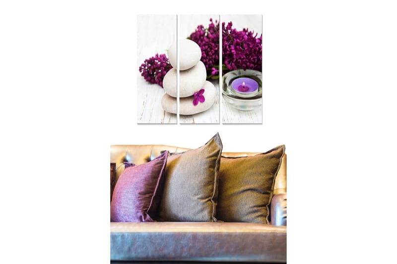 Taulu Floral 3-pak Monivärinen, 20x50 cm