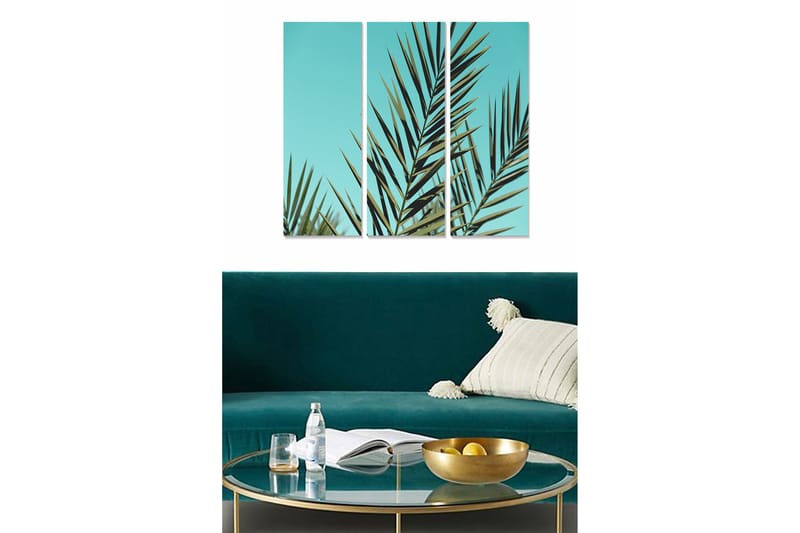 Taulu Floral 3-pak Monivärinen, 20x50 cm