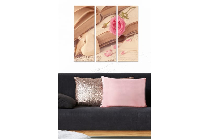 Taulu Love 3-pak Monivärinen - 20x50 cm - Sisustustuotteet - Seinäkoristeet