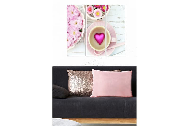 Taulu Love 3-pak Monivärinen - 20x50 cm - Sisustustuotteet - Seinäkoristeet