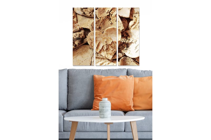 Taulu Love 3-pak Monivärinen - 20x50 cm - Sisustustuotteet - Seinäkoristeet