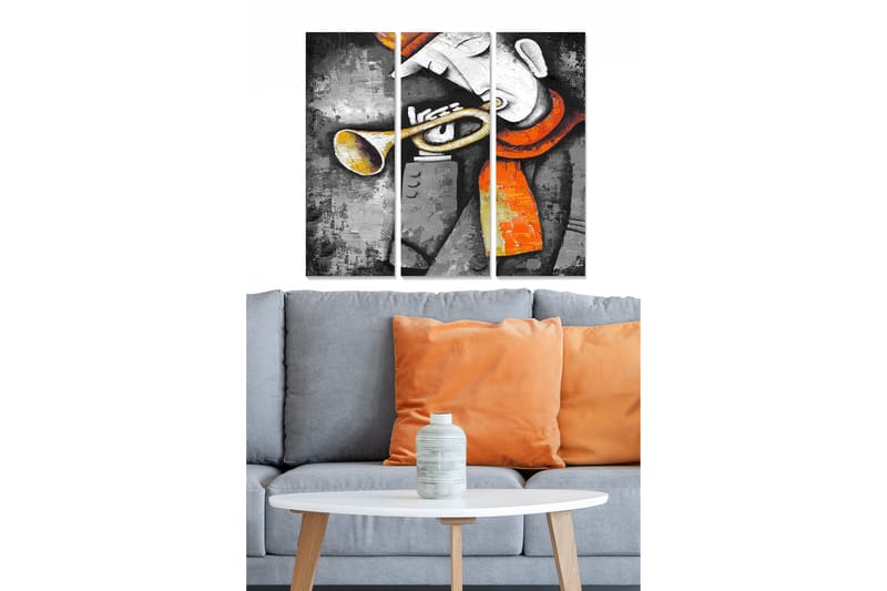 Taulu Music 3-pak Monivärinen - 20x50 cm - Sisustustuotteet - Seinäkoristeet