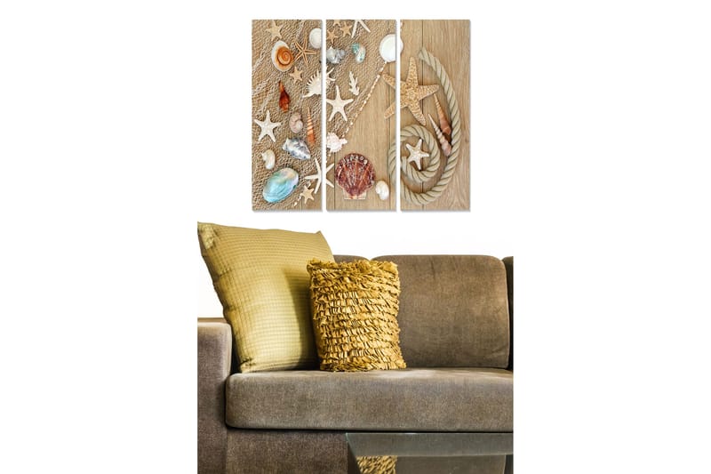 Taulu Nautical 3-pak Monivärinen, 20x50 cm