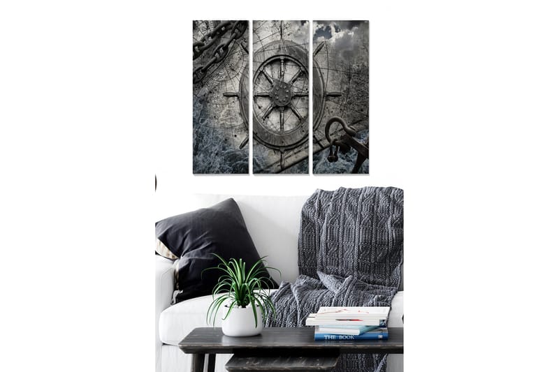 Taulu Nautical 3-pak Monivärinen - 20x50 cm - Sisustustuotteet - Seinäkoristeet
