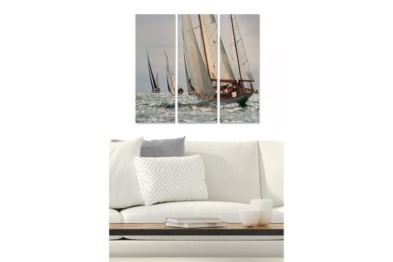 Taulu Nautical 3-pak Monivärinen - 20x50 cm - Sisustustuotteet - Seinäkoristeet