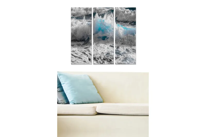 Taulu Nautical 3-pak Monivärinen, 20x50 cm