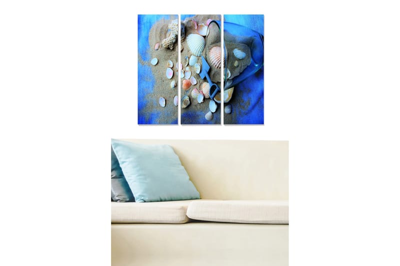 Taulu Nautical 3-pak Monivärinen, 20x50 cm