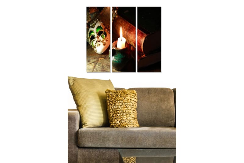 Taulu Nostalgic 3-pak Monivärinen, 20x50 cm