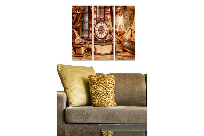 Taulu Nostalgic 3-pak Monivärinen, 20x50 cm