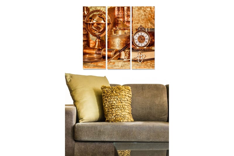 Taulu Nostalgic 3-pak Monivärinen, 20x50 cm