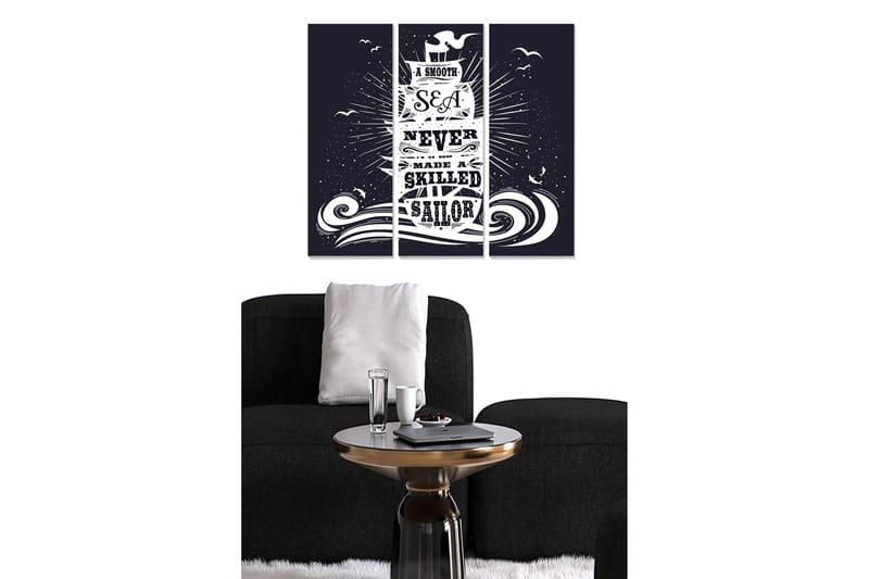 Taulu Sayings 3-pak Monivärinen - 20x50 cm - Sisustustuotteet - Seinäkoristeet