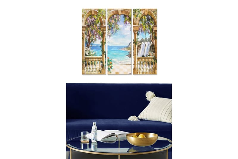 Taulu Scenic 3-pak Monivärinen, 20x50 cm