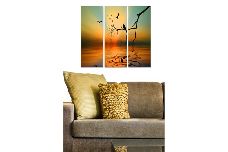 Taulu Scenic 3-pak Monivärinen - 20x50 cm - Sisustustuotteet - Seinäkoristeet