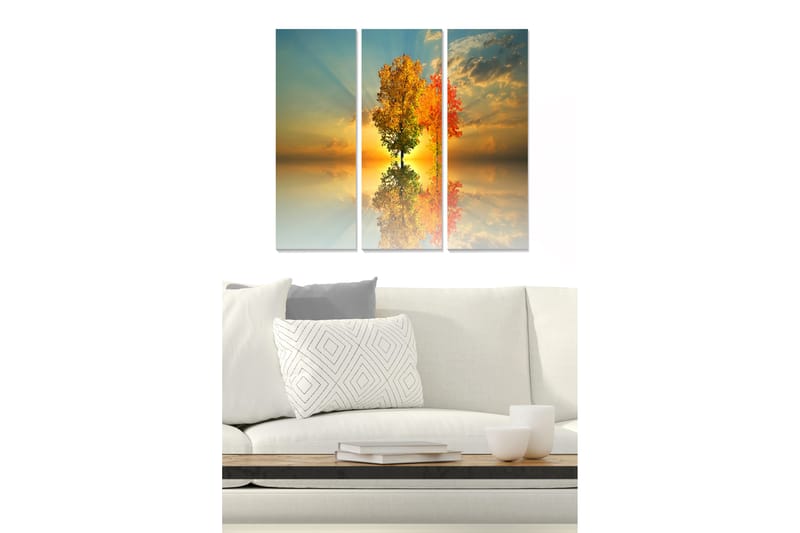 Taulu Scenic 3-pak Monivärinen - 20x50 cm - Sisustustuotteet - Seinäkoristeet