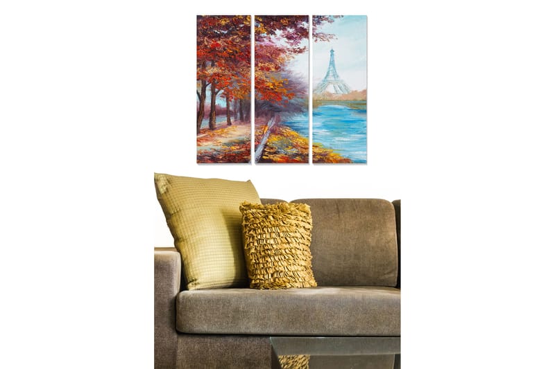 Taulu Scenic 3-pak Monivärinen - 20x50 cm - Sisustustuotteet - Seinäkoristeet